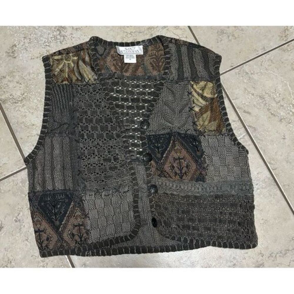 Gorgeous ‎ Vintage Sandy Starkman boho vest size m